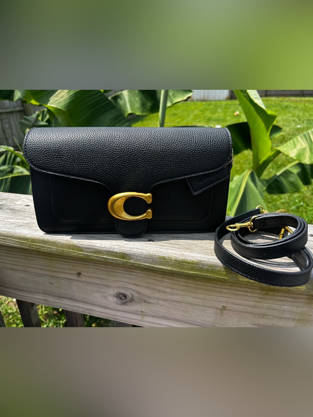 Coach Tabby 20 Women's Shoulder Bag Black With Gold Hardware - Small